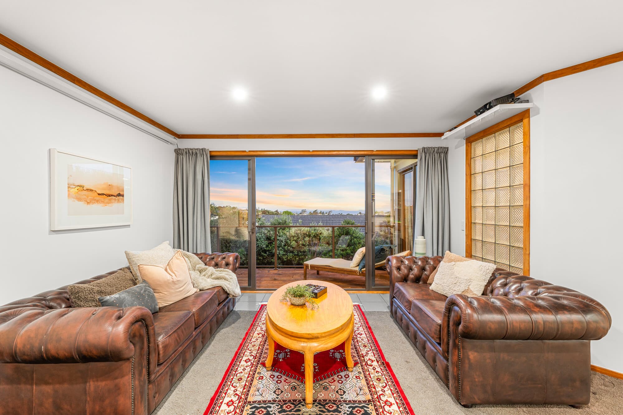 Pool table room with leather chesterfield sofas